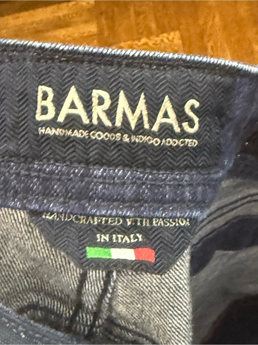 Barmas Denim Jeans Size 38x32 Dean Light Blue Fade Cotton Blend Made in Italy